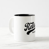 2025年退職した退職以おもしろい降 ツートーンマグカップ (正面左)