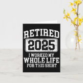 2025年退職した退職男性女性女性ユーモアTシャツ.pn カード (黄色い花)