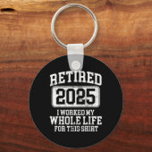 2025年退職した退職男性女性女性ユーモアTシャツ.pn キーホルダー (正面)