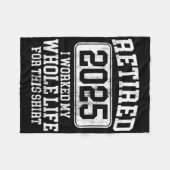 2025年退職した退職男性女性女性ユーモアTシャツ.pn フリースブランケット (正面(横))