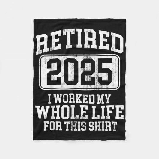 2025年退職した退職男性女性女性ユーモアTシャツ.pn フリースブランケット (正面)