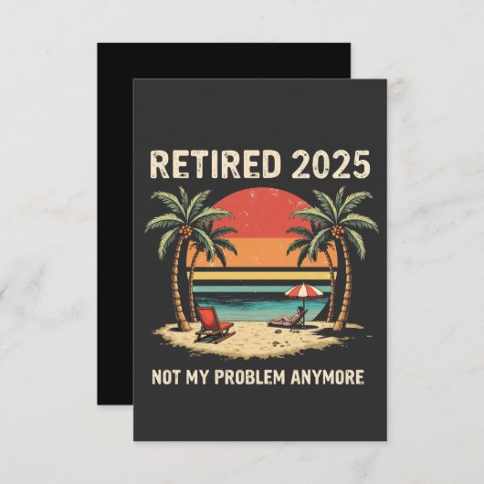 2025年退職は私の問題ではない サンキューカード (正面/裏面)