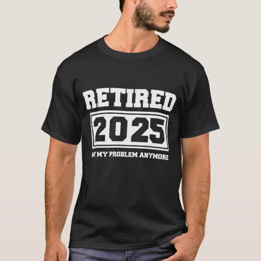2025年退職 お任せ終了 Tシャツ (正面)