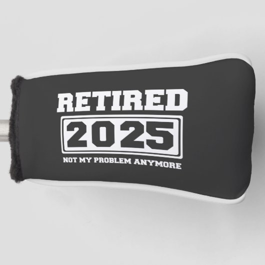 2025年退職 お手上げ終了 ゴルフヘッドカバー (正面)