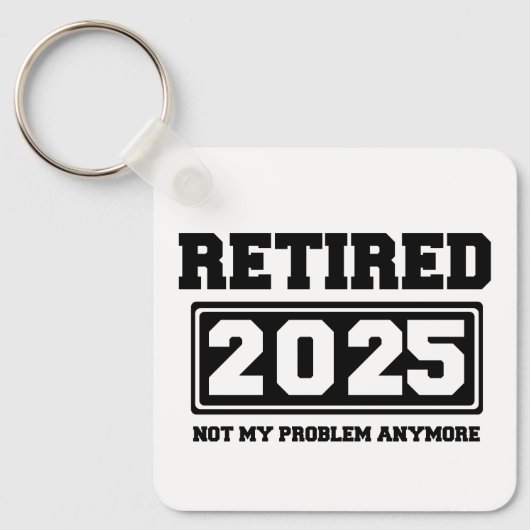 2025年退職 お手上げ キーホルダー (正面)