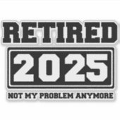 2025年退職 お手上げ シール (正面)