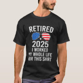 2025年退職 アメリカ国旗 Tシャツ (正面)