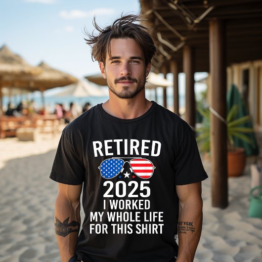 2025年退職 アメリカ国旗 Tシャツ