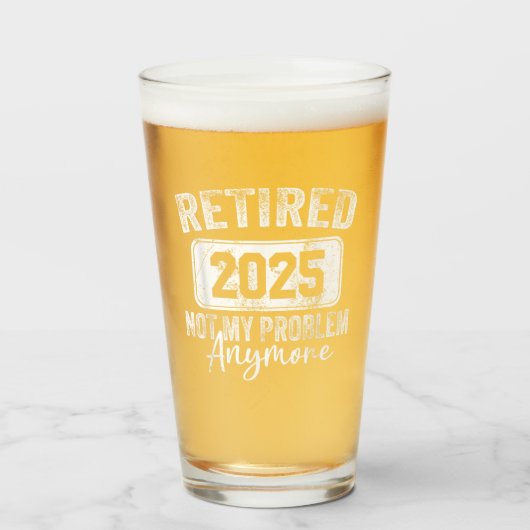 2025年退職 問題外 ビールグラス 退職祝い タンブラーグラス (ドリンク正面)