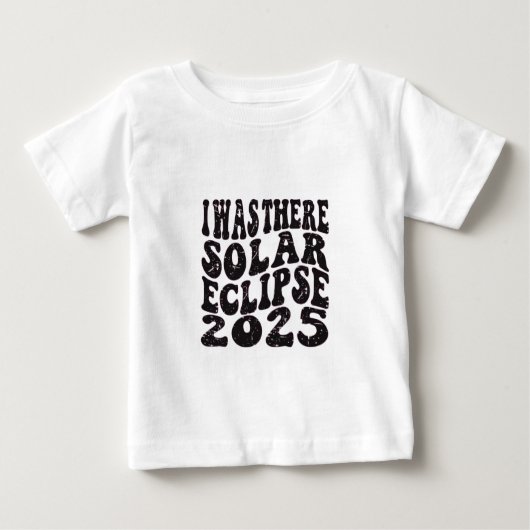 2025年部分食太陽の食があった ベビーTシャツ (正面)