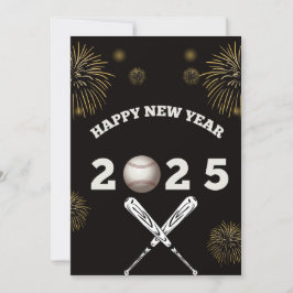 2025年野球の新年休暇グリーティングカード シーズンカード