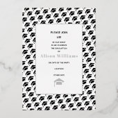 2025年銀箔クラス卒業4枚 箔招待状 (裏面)