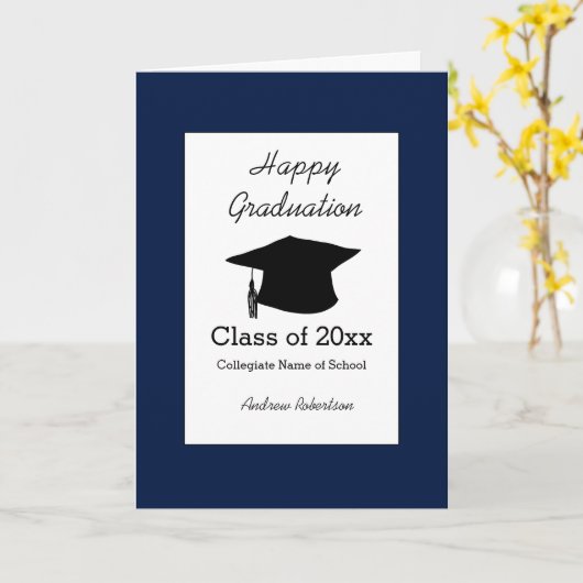 2025年青色卒業 カード (黄色い花)