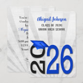 2025年青黒学卒卒業 招待状 (正面/裏面)