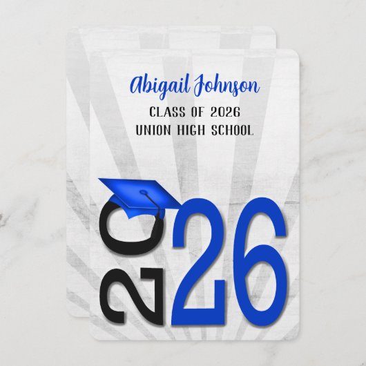 2025年青黒学卒卒業 招待状 (正面/裏面)