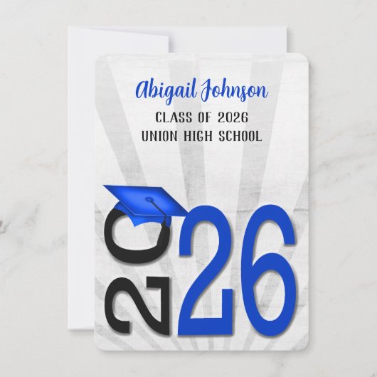 2025年青黒学卒卒業 招待状 (正面)