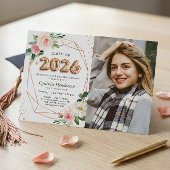 2025年風船の文字のクラス写真卒業 招待状