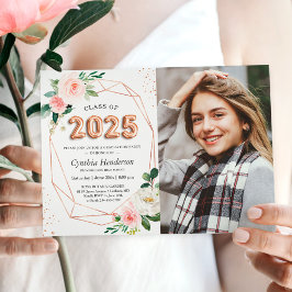 2025年風船の文字のクラス写真卒業 招待状