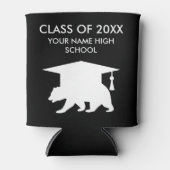 2025年高校の卒業ベアーロゴのクラス 缶クーラー (正面)