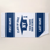 2025年高校卒業モノグラムの級 ビーチタオル (正面)