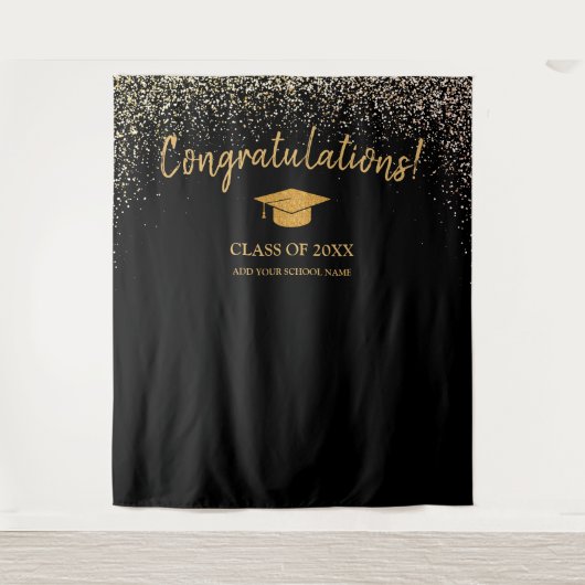 2025年高校卒業背景のクラス タペストリー (正面)