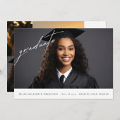 2025年高校生写真数々の卒業 案内状 (正面/裏面)