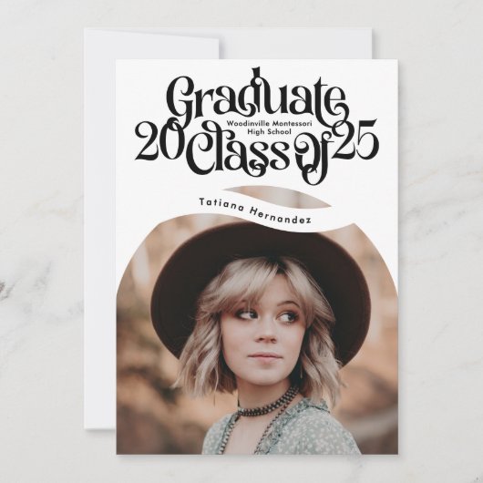 2025年高等学校卒業 案内状 (正面)