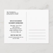 2025年黒人卒業金ゴールドパーティー写真 インビテーションポストカード (裏面)