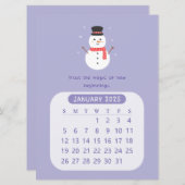 2025年1月かわいいカレンやる気を起こさせるダー 案内状 (正面/裏面)