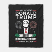 2025年1月の大統領就任日47D Jトランプ フリースブランケット (正面)