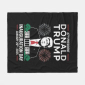 2025年1月の大統領就任日47D Jトランプ フリースブランケット (正面(横))