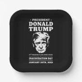2025年1月の大統領就任日47D Jトランプ ペーパープレート (正面)