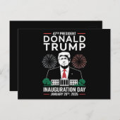 2025年1月の大統領就任日47D Jトランプ ポストカード (正面/裏面)