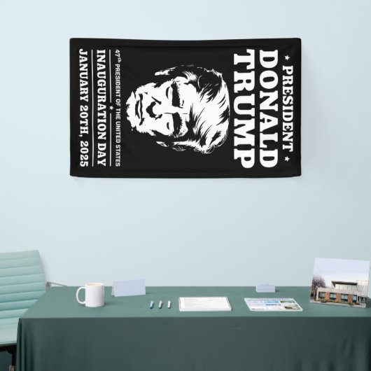 2025年1月の大統領就任日47D Jトランプ 横断幕 (トレードショー)