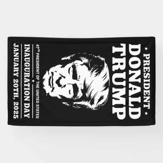 2025年1月の大統領就任日47D Jトランプ 横断幕 (横)