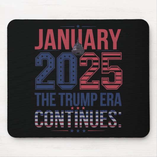 2025年1月トランプ時代が続く マウスパッド (正面)