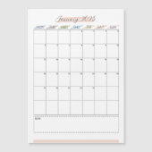 2025年1月磁気カレンダー (正面)