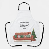 2025年1月結婚した1日 | かわいい居心地の良いソファ エプロン (正面)