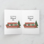 2025年1月結婚した1日 | かわいい居心地の良いソファ カード (内部)