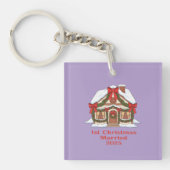 2025年1月結婚した1日 | 新婚夫婦保 キーホルダー (正面)