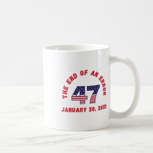 2025年1月20おもしろい日のエラー開始 コーヒーマグカップ (右)