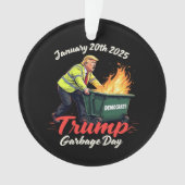 2025年1月20日トランプごみ日が政治的に火花 オーナメント (正面)