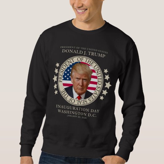 2025年1月 トランプ大統領就任 47代 スウェットシャツ (正面)