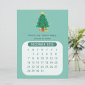 2025年12月かわいい月次カレンやる気を起こさせるダー 招待状 (スタンド正面)