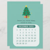 2025年12月かわいい月次カレンやる気を起こさせるダー 招待状 (正面/裏面)