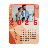 2025年12月カレンダー家族の写真 マグネット (縦)