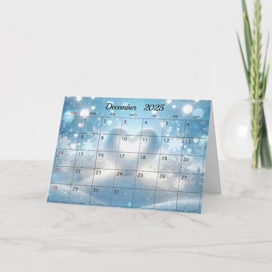 2025年12月クリスマス月 カード (正面)