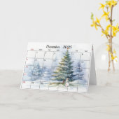 2025年12月クリスマス月 カード (黄色い花)