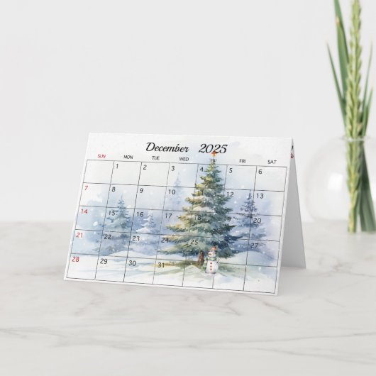 2025年12月クリスマス月 カード (正面)