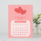 2025年2月月次ハートカレンダやる気を起こさせるー 招待状 (スタンド正面)